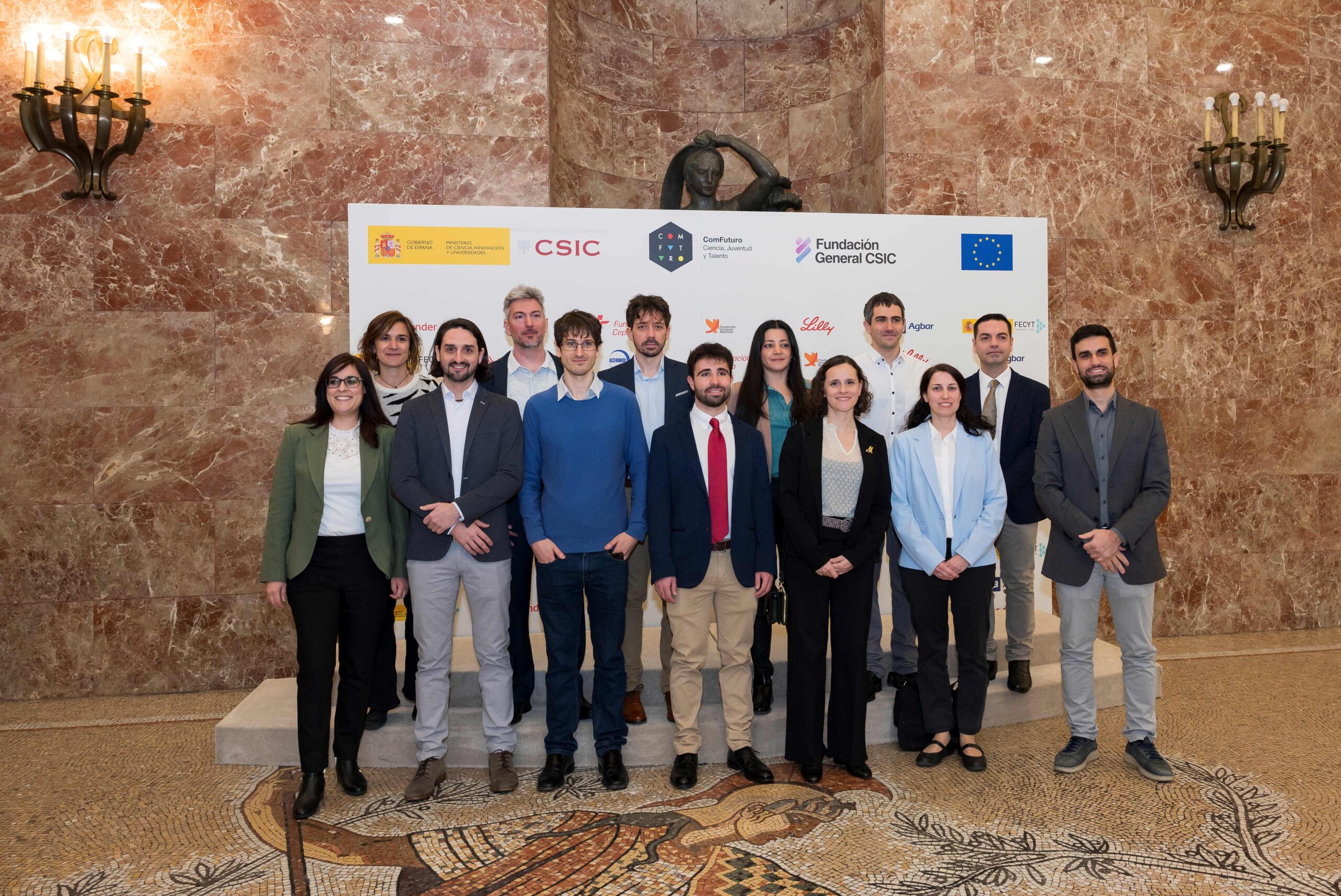 Investigadores ComFuturo en el acto de entrega de credenciales celebrado en el CSIC en marzo 2024